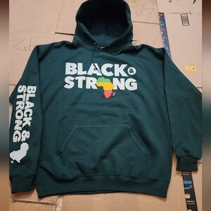 Green Black And Strong Hoodie